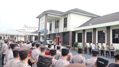 Kapolres Aceh Tengah Pimpin Apel Pengamanan Unjuk Rasa, Tekankan Pendekatan Humanis