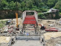 ‎Jembatan Kr. Pelang Hampir Rampung, Akses Silih Nara–Rusip Antara Ditargetkan Pulih November 2026